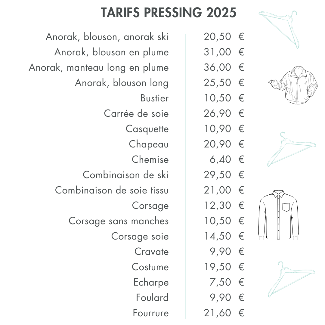 Pressing de villiers tarifs